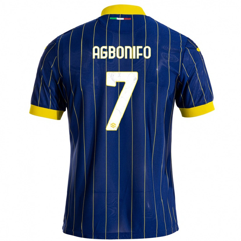 Danxen Kid Richi Agbonifo #7 Blue Yellow Home Jersey 2024/25 T-Shirt