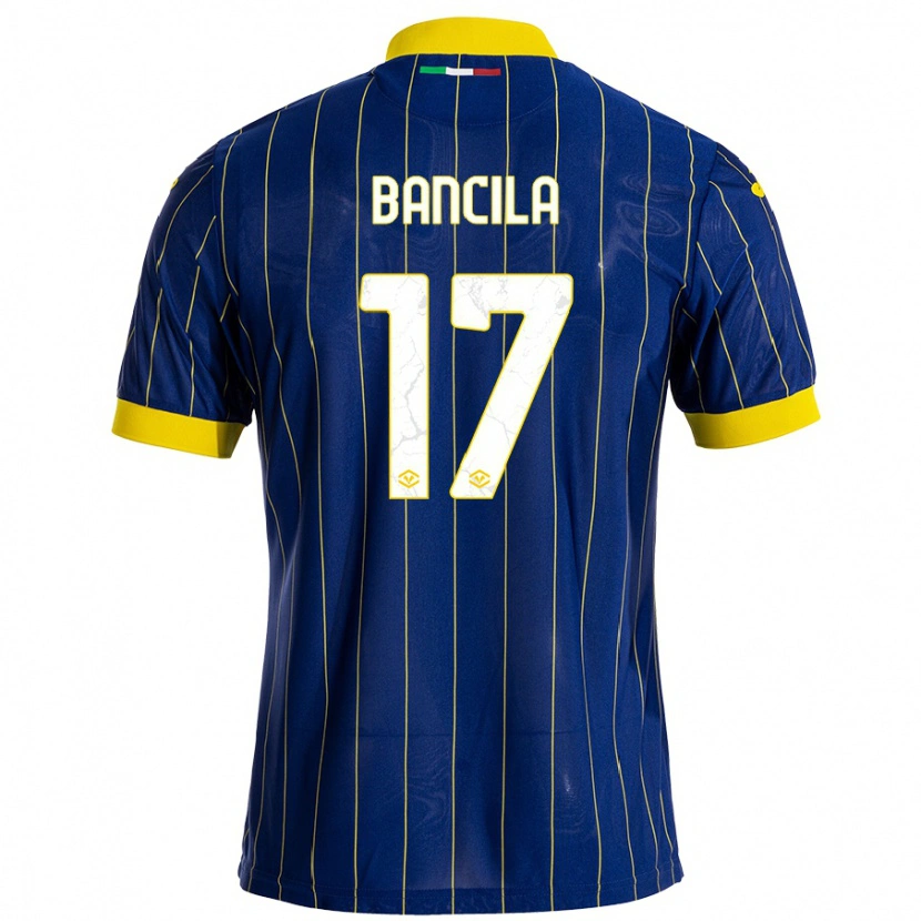 Danxen Kid Darius Băncilă #17 Blue Yellow Home Jersey 2024/25 T-Shirt