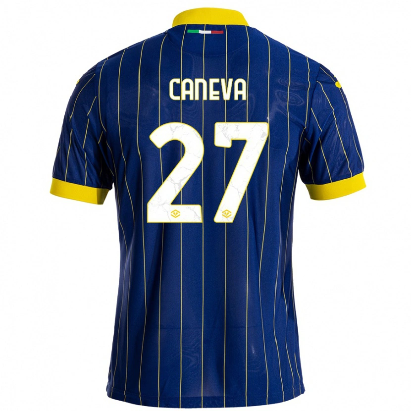 Danxen Kid Elia Caneva #27 Blue Yellow Home Jersey 2024/25 T-Shirt