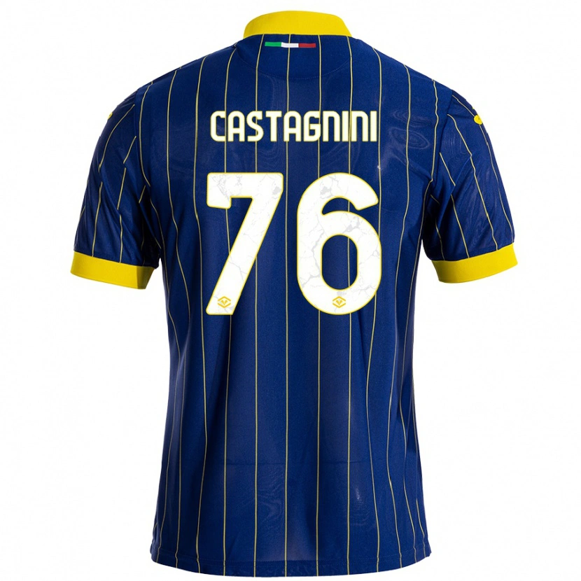 Danxen Kid Mirko Castagnini #76 Blue Yellow Home Jersey 2024/25 T-Shirt