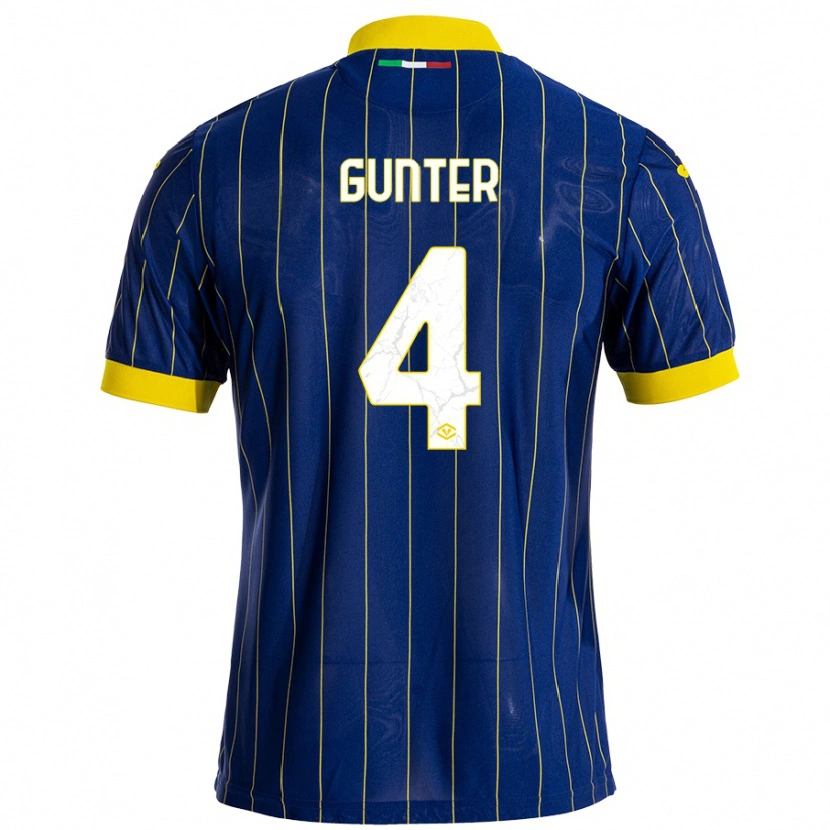 Danxen Kid Koray Günter #4 Blue Yellow Home Jersey 2024/25 T-Shirt