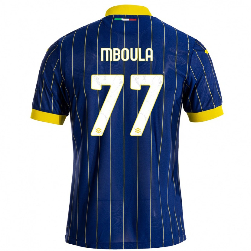 Danxen Kid Jordi Mboula #77 Blue Yellow Home Jersey 2024/25 T-Shirt