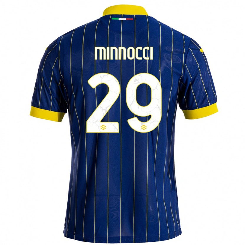 Danxen Kid Valerio Minnocci #29 Blue Yellow Home Jersey 2024/25 T-Shirt