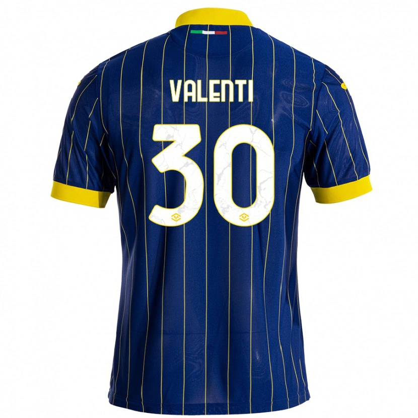 Danxen Kid Francesco Valenti #30 Blue Yellow Home Jersey 2024/25 T-Shirt