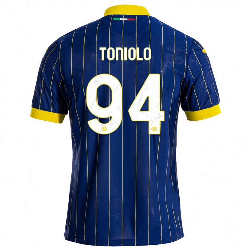 Danxen Kid Giacomo Toniolo #94 Blue Yellow Home Jersey 2024/25 T-Shirt