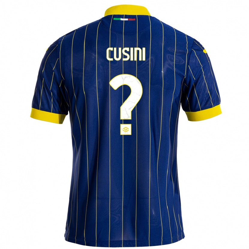 Danxen Kid Christian Cusini #0 Blue Yellow Home Jersey 2024/25 T-Shirt