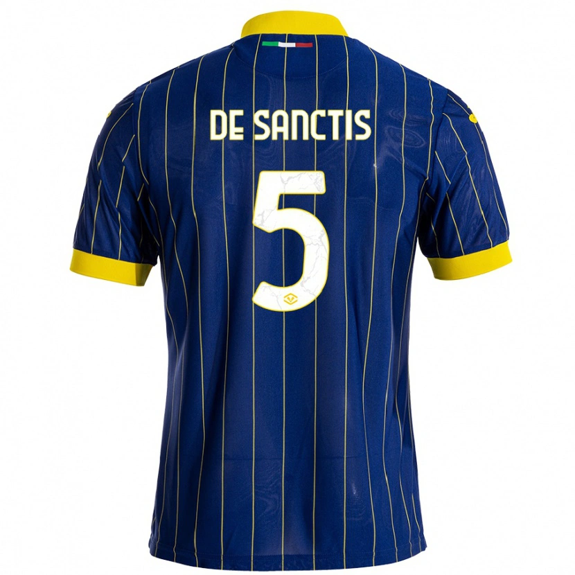 Danxen Kid Aurora De Sanctis #5 Blue Yellow Home Jersey 2024/25 T-Shirt