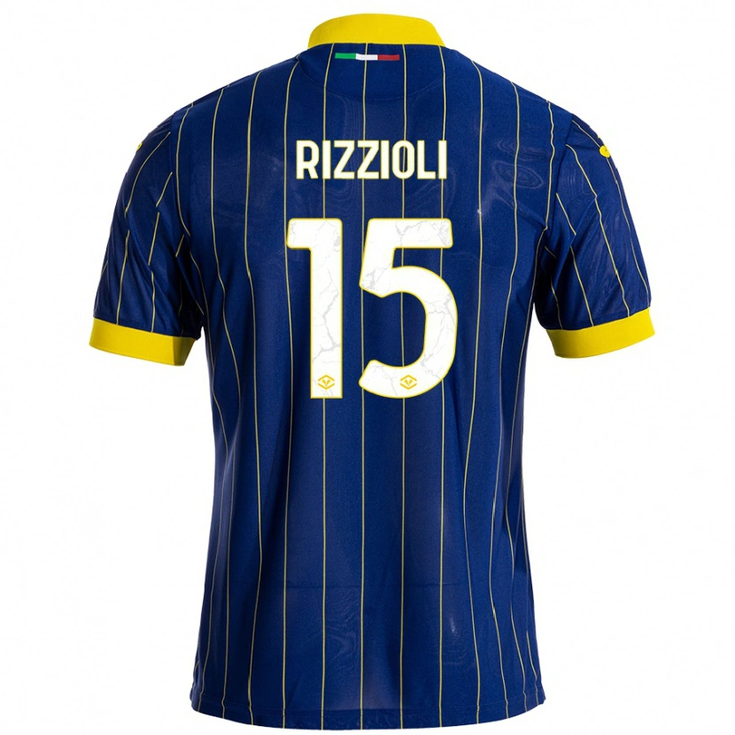 Danxen Kid Gaia Rizzioli #15 Blue Yellow Home Jersey 2024/25 T-Shirt