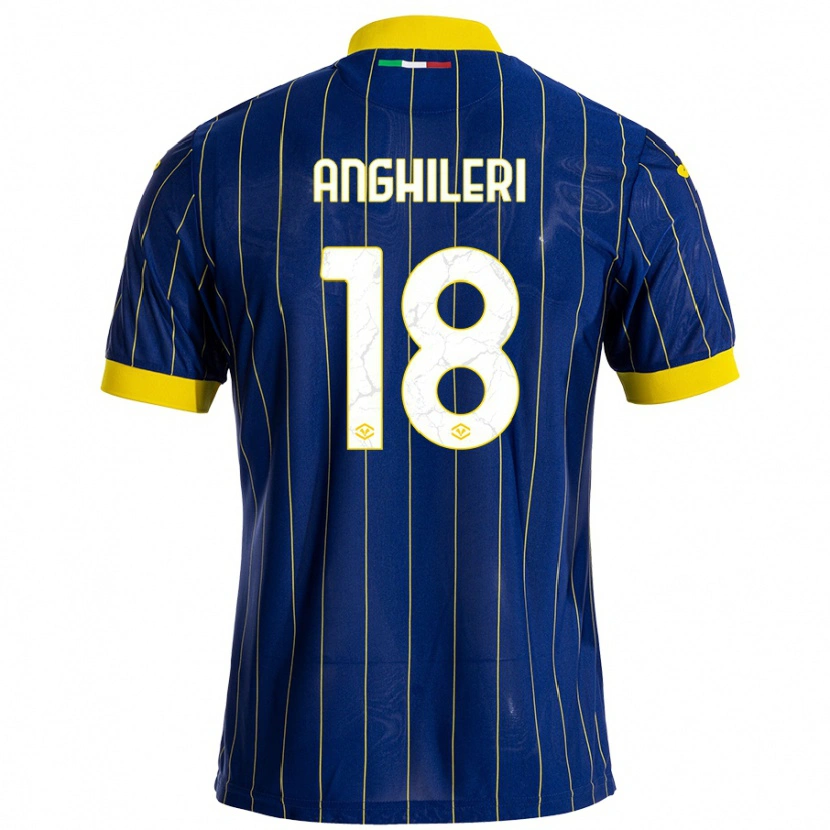 Danxen Kid Federica Anghileri #18 Blue Yellow Home Jersey 2024/25 T-Shirt