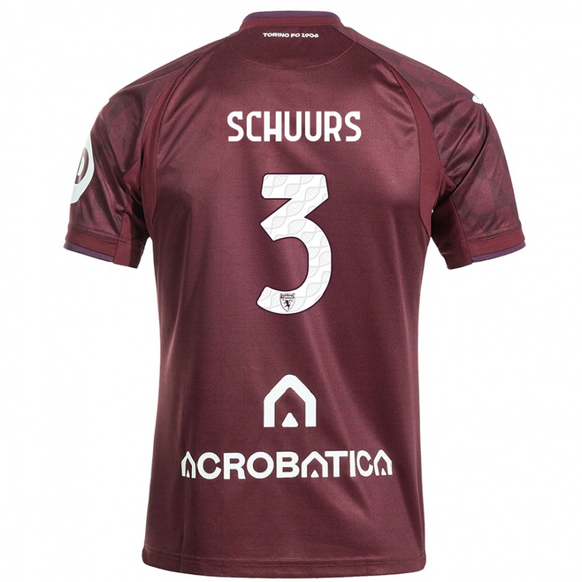 Danxen Kid Perr Schuurs #3 Maroon White Home Jersey 2024/25 T-Shirt