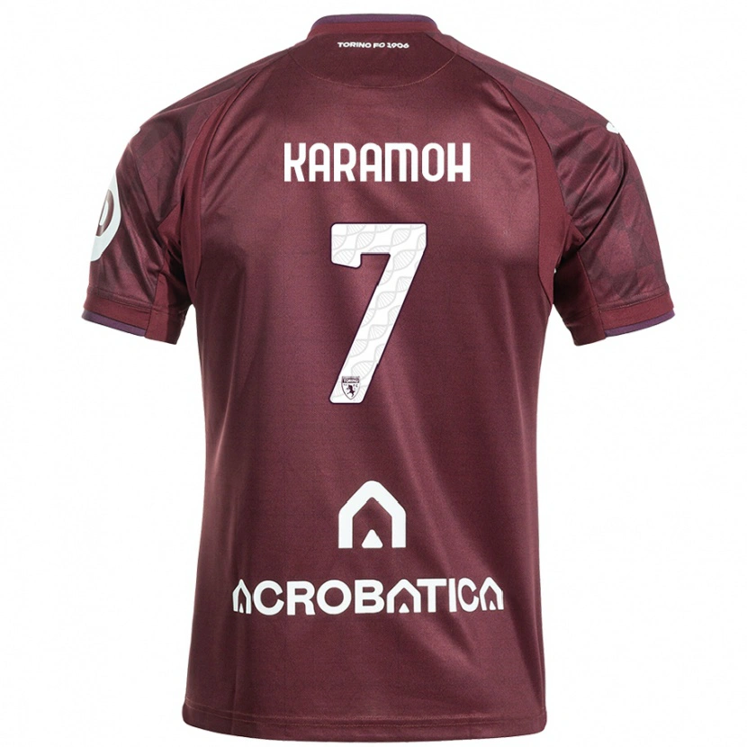 Danxen Kid Yann Karamoh #7 Maroon White Home Jersey 2024/25 T-Shirt