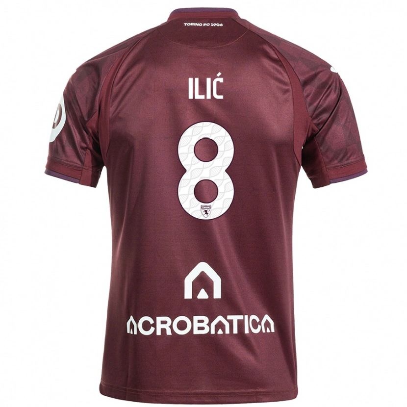 Danxen Kid Ivan Ilić #8 Maroon White Home Jersey 2024/25 T-Shirt