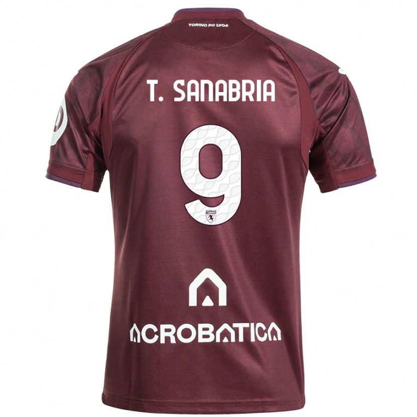 Danxen Kid Antonio Sanabria #9 Maroon White Home Jersey 2024/25 T-Shirt