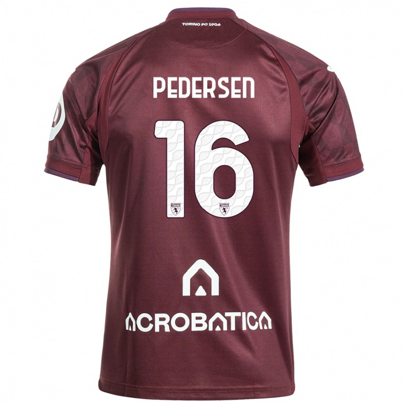 Danxen Kid Marcus Pedersen #16 Maroon White Home Jersey 2024/25 T-Shirt