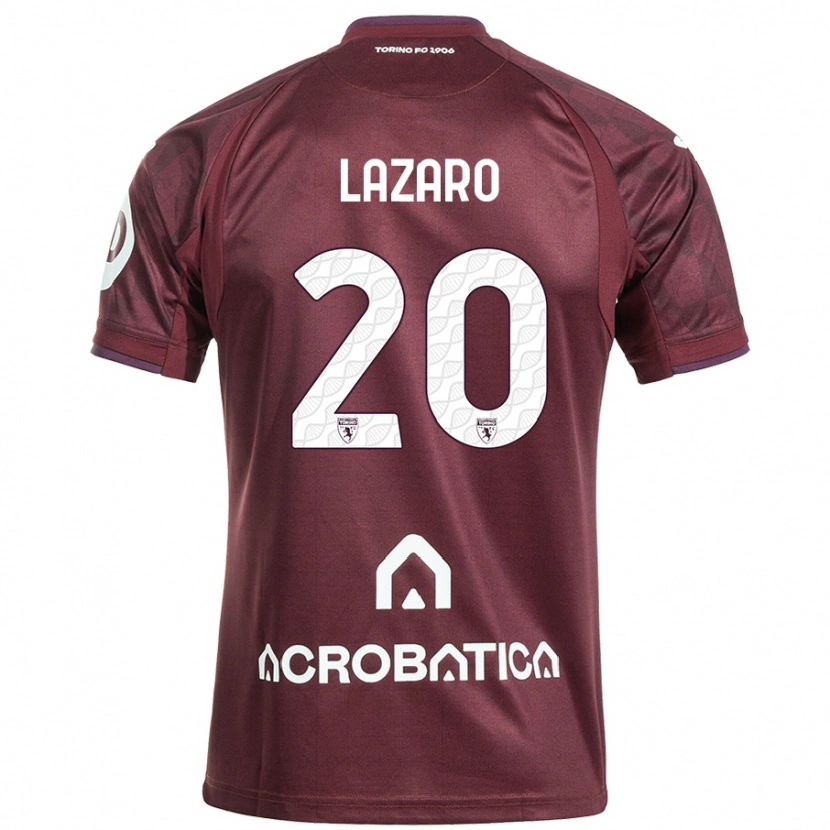 Danxen Kid Valentino Lazaro #20 Maroon White Home Jersey 2024/25 T-Shirt