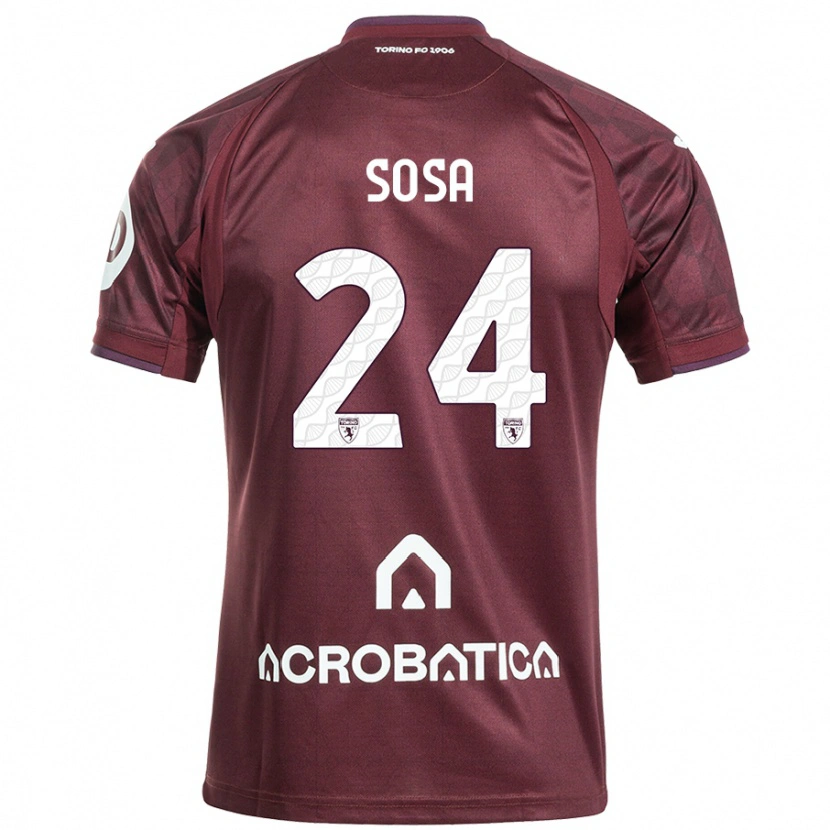 Danxen Kid Borna Sosa #24 Maroon White Home Jersey 2024/25 T-Shirt