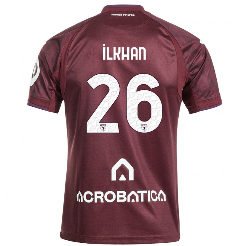 Danxen Kid Emirhan İlkhan #26 Maroon White Home Jersey 2024/25 T-Shirt