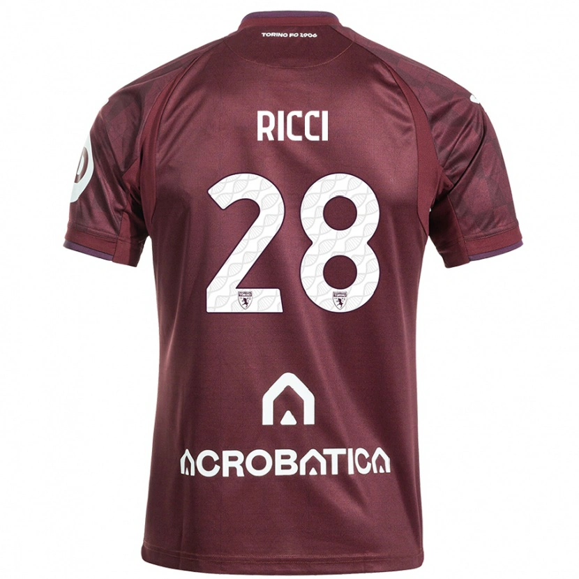 Danxen Kid Samuele Ricci #28 Maroon White Home Jersey 2024/25 T-Shirt