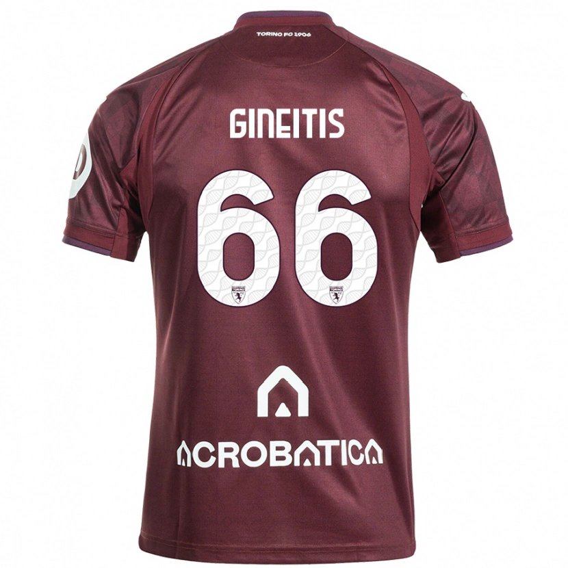 Danxen Kid Gvidas Gineitis #66 Maroon White Home Jersey 2024/25 T-Shirt