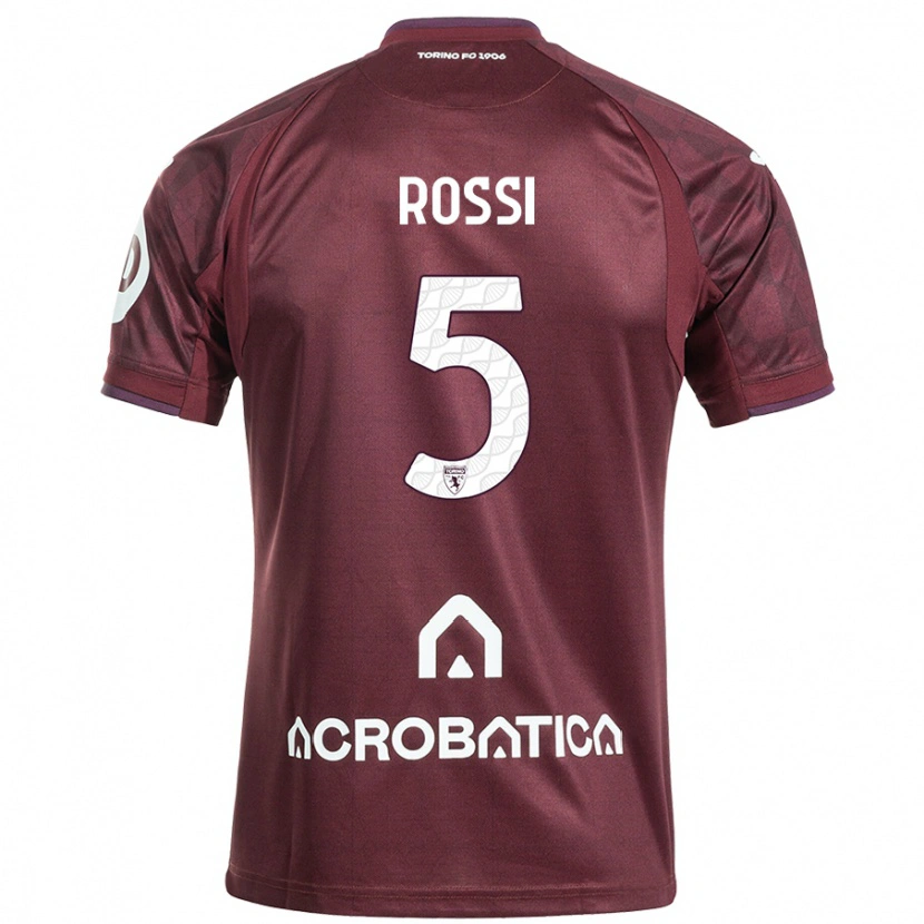 Danxen Kid Simone Rossi #5 Maroon White Home Jersey 2024/25 T-Shirt