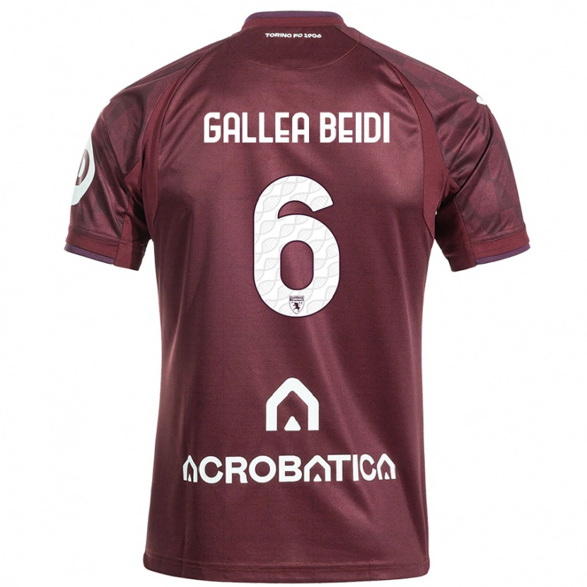 Danxen Kid Francesco Gallea Beidi #6 Maroon White Home Jersey 2024/25 T-Shirt