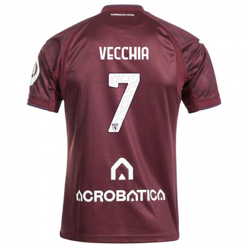 Danxen Kid Marco Dalla Vecchia #7 Maroon White Home Jersey 2024/25 T-Shirt