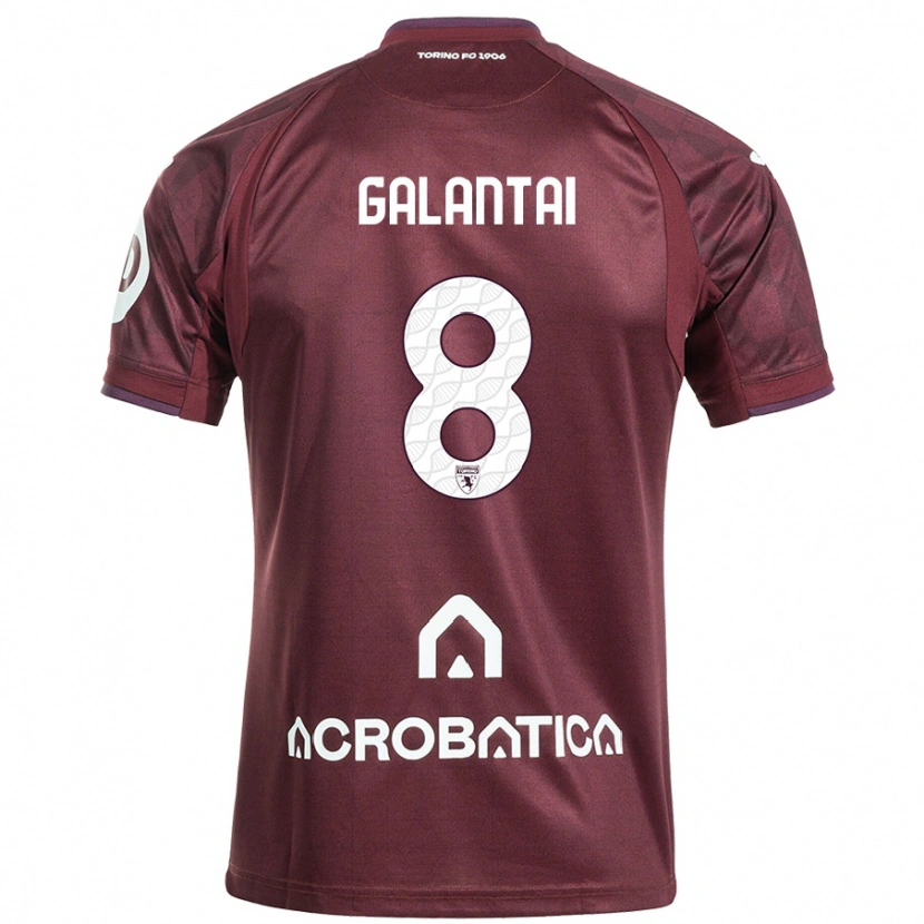 Danxen Kid Tamás Galántai #8 Maroon White Home Jersey 2024/25 T-Shirt