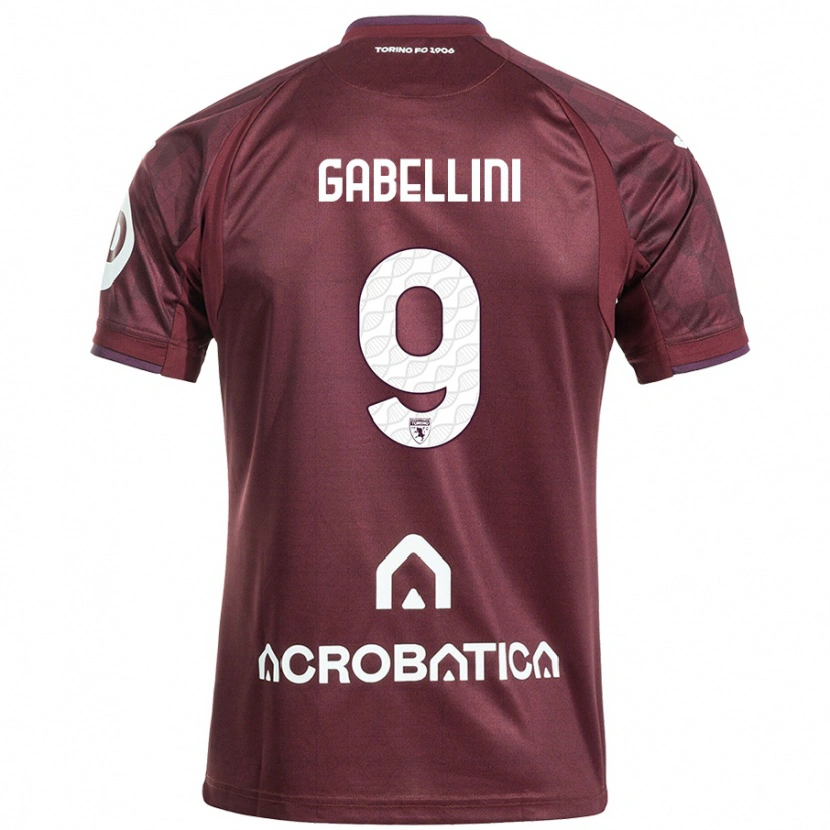 Danxen Kid Tommaso Gabellini #9 Maroon White Home Jersey 2024/25 T-Shirt