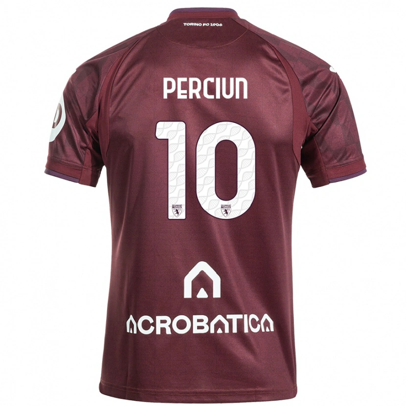 Danxen Kid Sergiu Perciun #10 Maroon White Home Jersey 2024/25 T-Shirt