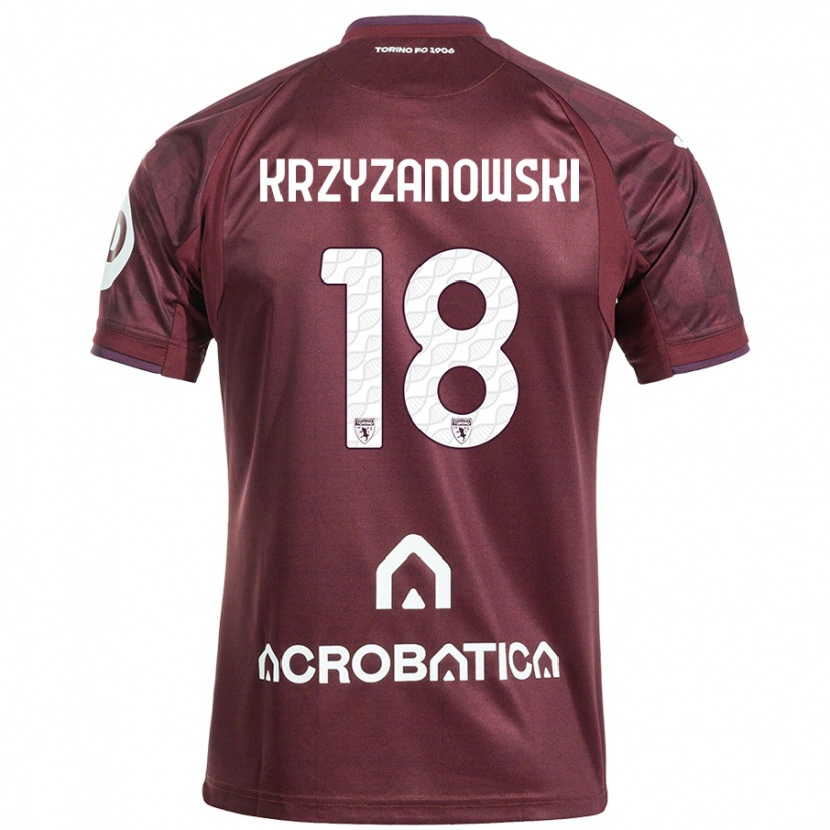 Danxen Kid Jakub Krzyzanowski #18 Maroon White Home Jersey 2024/25 T-Shirt