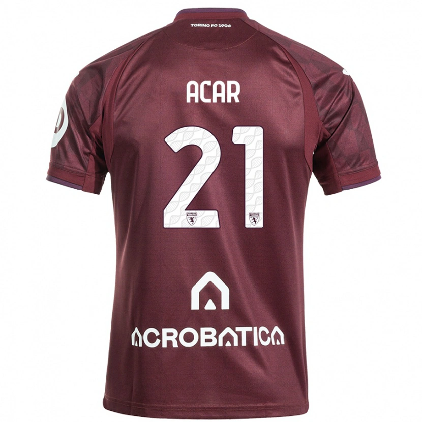 Danxen Kid Emirhan Acar #21 Maroon White Home Jersey 2024/25 T-Shirt