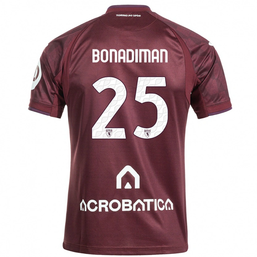 Danxen Kid Matteo Bonadiman #25 Maroon White Home Jersey 2024/25 T-Shirt