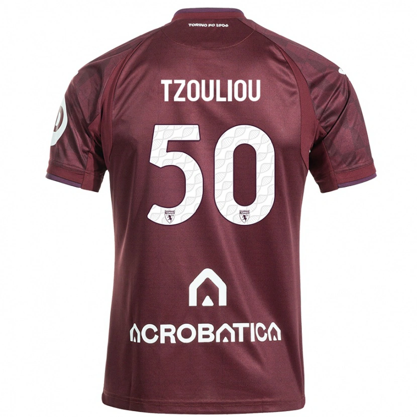 Danxen Kid Dimitrianos Tzouliou #50 Maroon White Home Jersey 2024/25 T-Shirt