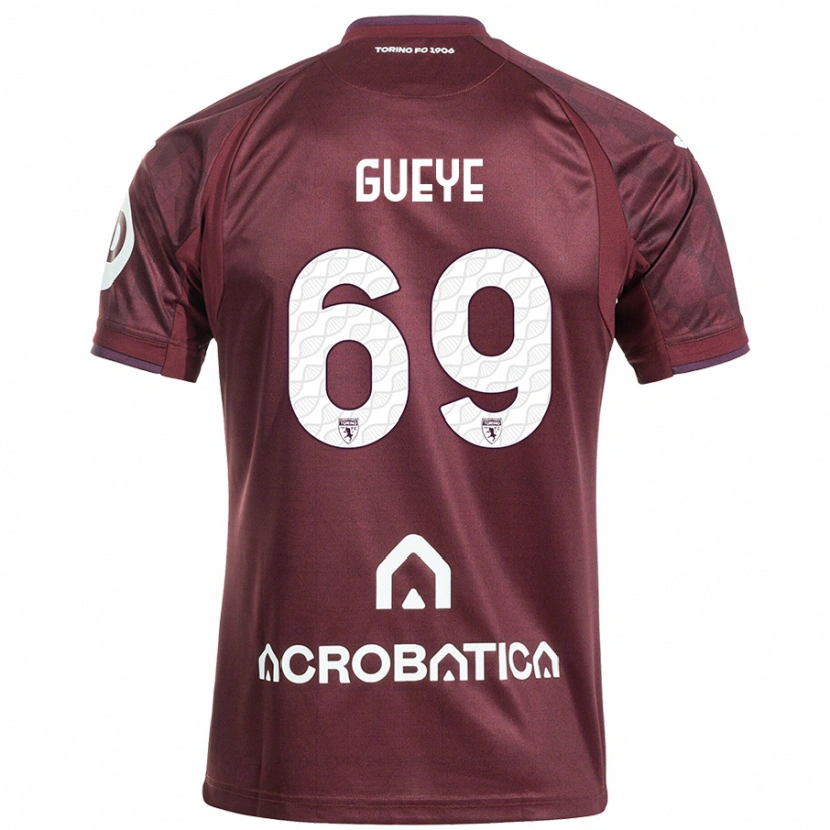 Danxen Kid Ousmane Gueye #69 Maroon White Home Jersey 2024/25 T-Shirt