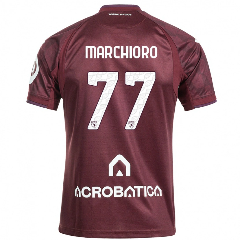 Danxen Kid Raffaele Marchioro #77 Maroon White Home Jersey 2024/25 T-Shirt