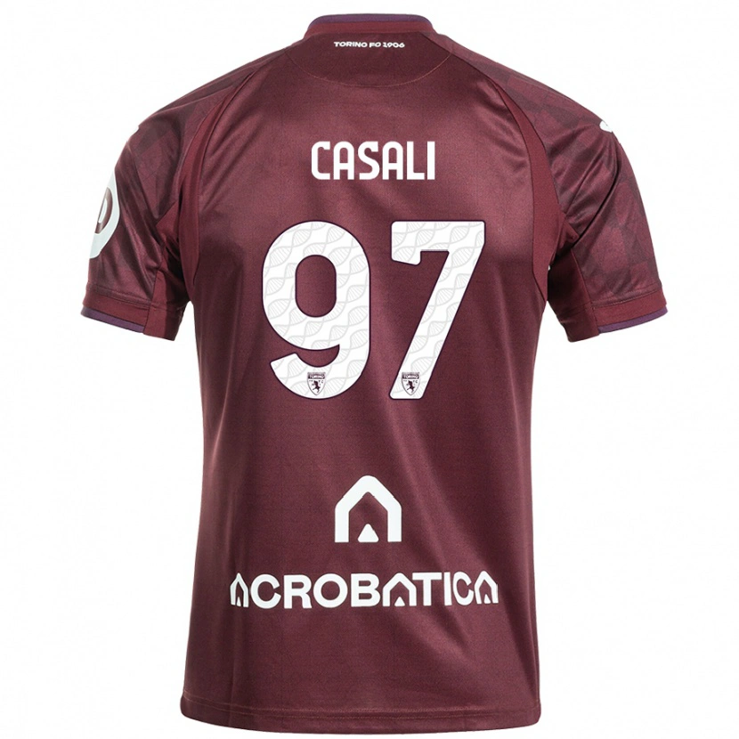 Danxen Kid Michele Casali #97 Maroon White Home Jersey 2024/25 T-Shirt