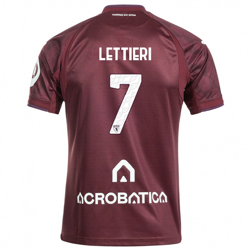 Danxen Kid Jessica Lettieri #7 Maroon White Home Jersey 2024/25 T-Shirt