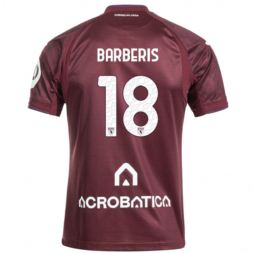 Danxen Kid Laura Barberis #18 Maroon White Home Jersey 2024/25 T-Shirt