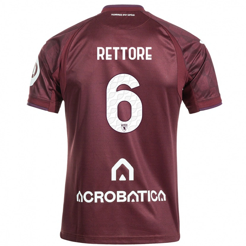 Danxen Kid Mirko Rettore #6 Maroon White Home Jersey 2024/25 T-Shirt