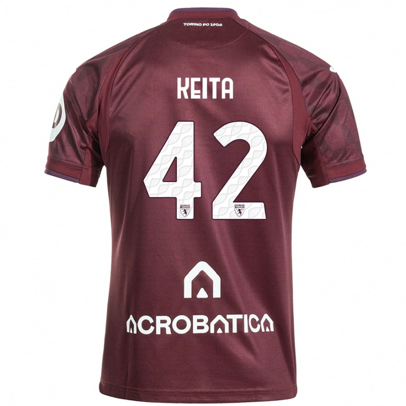 Danxen Kid Karamoko Keita #42 Maroon White Home Jersey 2024/25 T-Shirt