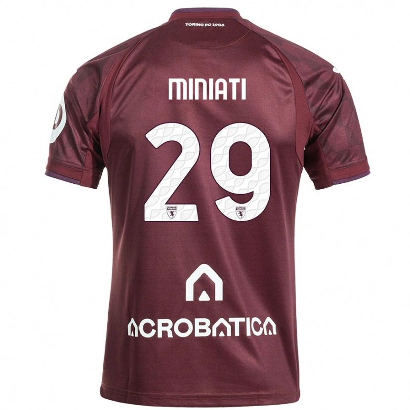 Danxen Kid Elisa Miniati #29 Maroon White Home Jersey 2024/25 T-Shirt