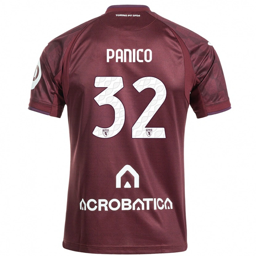 Danxen Kid Patrizia Panico #32 Maroon White Home Jersey 2024/25 T-Shirt