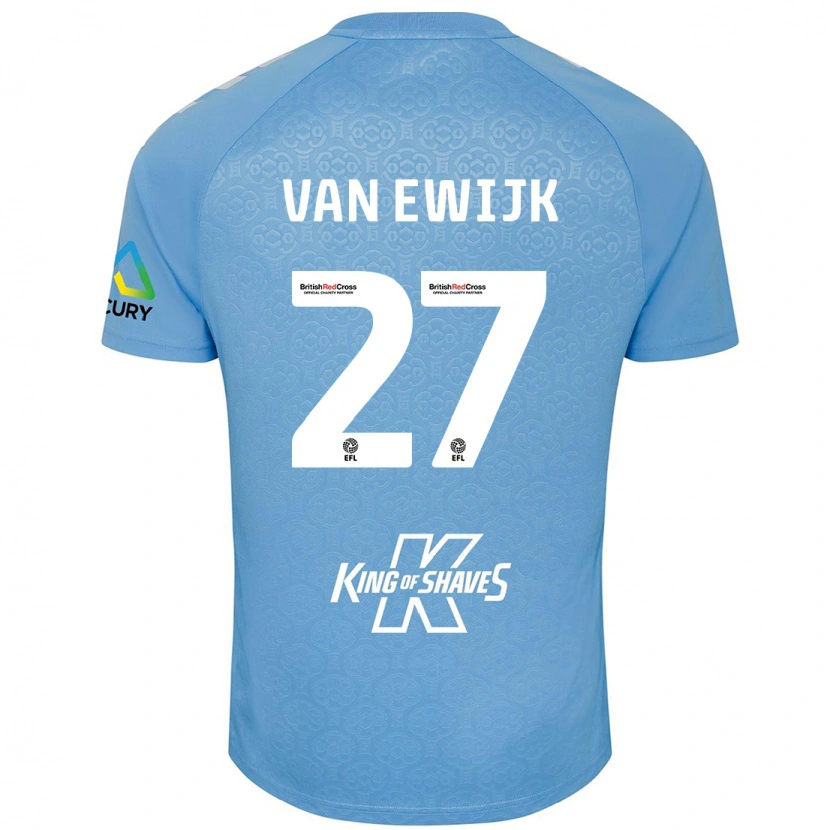 Danxen Kid Milan Van Ewijk #27 Blue White Home Jersey 2024/25 T-Shirt