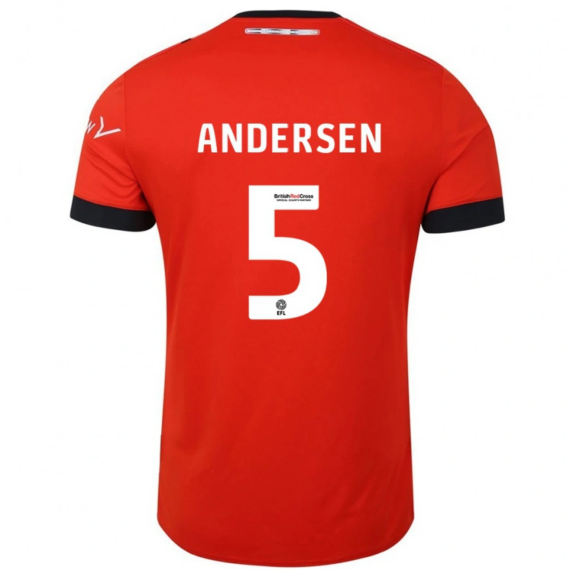 Danxen Kid Mads Andersen #5 Orange Black Home Jersey 2024/25 T-Shirt