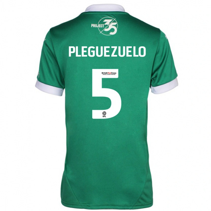 Danxen Kid Julio Pleguezuelo #5 Green White Home Jersey 2024/25 T-Shirt