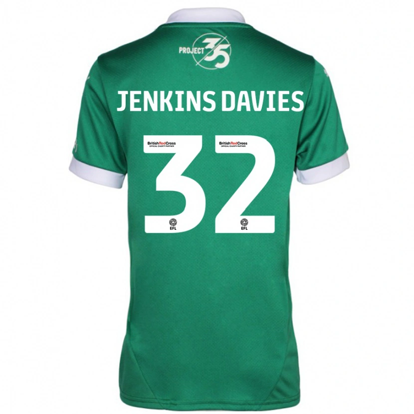 Danxen Kid Will Jenkins-Davies #32 Green White Home Jersey 2024/25 T-Shirt