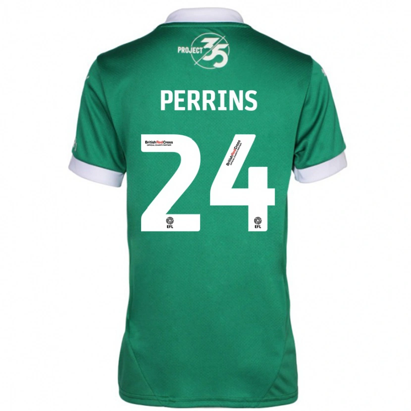 Danxen Kid Grace Perrins #24 Green White Home Jersey 2024/25 T-Shirt