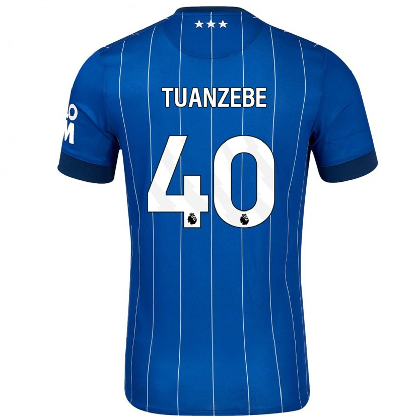 Danxen Kid Axel Tuanzebe #40 Navy Blue Home Jersey 2024/25 T-Shirt