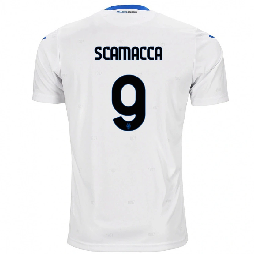 Danxen Kid Gianluca Scamacca #9 White Away Jersey 2024/25 T-Shirt