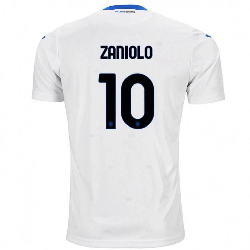 Danxen Kid Nicolò Zaniolo #10 White Away Jersey 2024/25 T-Shirt